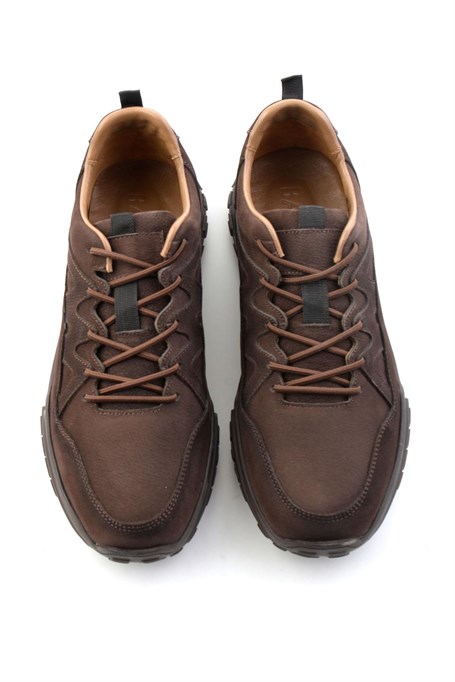 Kahve Nubuk Hakiki Deri Erkek Sneaker E01018272001