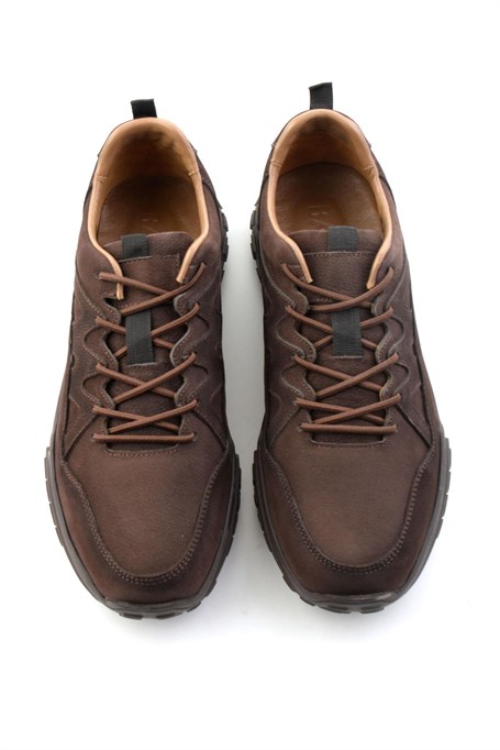 Kahve Nubuk Hakiki Deri Erkek Sneaker E01018272001
