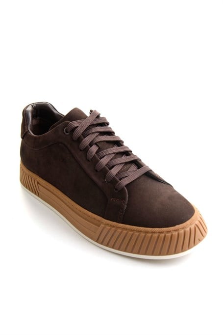 Kahve Nubuk Hakiki Deri Erkek Sneaker E01774007001
