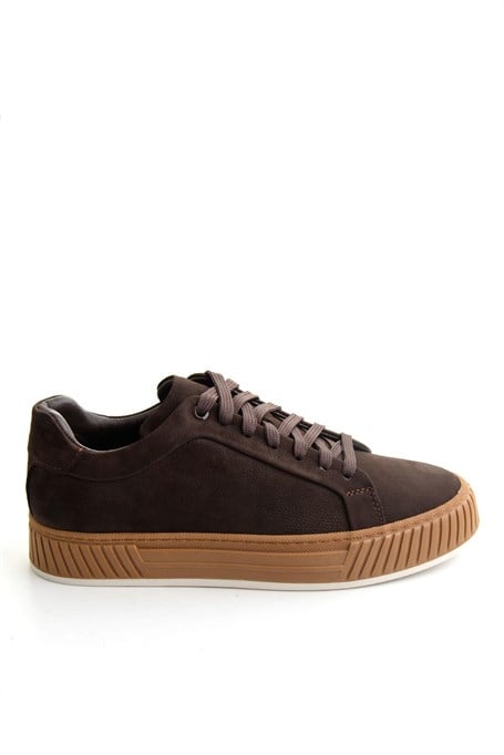 Kahve Nubuk Hakiki Deri Erkek Sneaker E01774007001