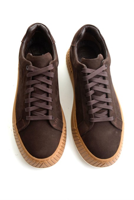 Kahve Nubuk Hakiki Deri Erkek Sneaker E01774007001