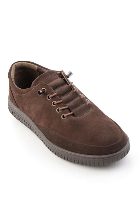 Kahve Nubuk Hakiki Deri Kadın Casual Ayakkabı K01045104901