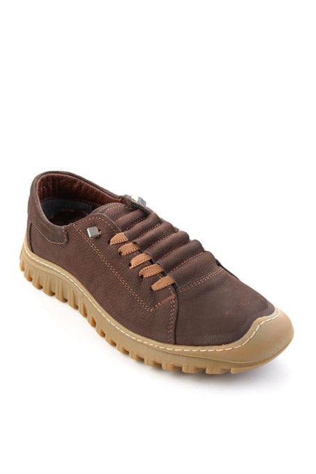 Kahve Nubuk Hakiki Deri Kadın Sneaker K01076100301