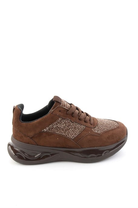 Kahve Platin Süet  Kadın Sneaker K01228091572