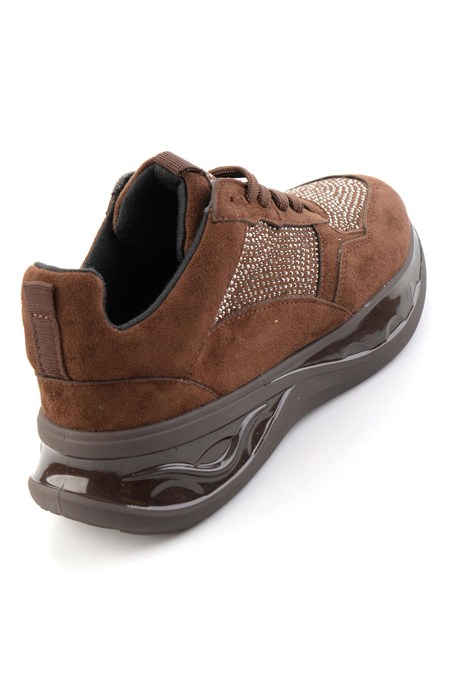 Kahve Platin Süet  Kadın Sneaker K01228091572
