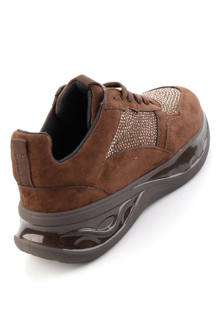 Kahve Platin Süet  Kadın Sneaker K01228091572