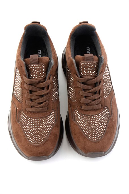 Kahve Platin Süet  Kadın Sneaker K01228091572