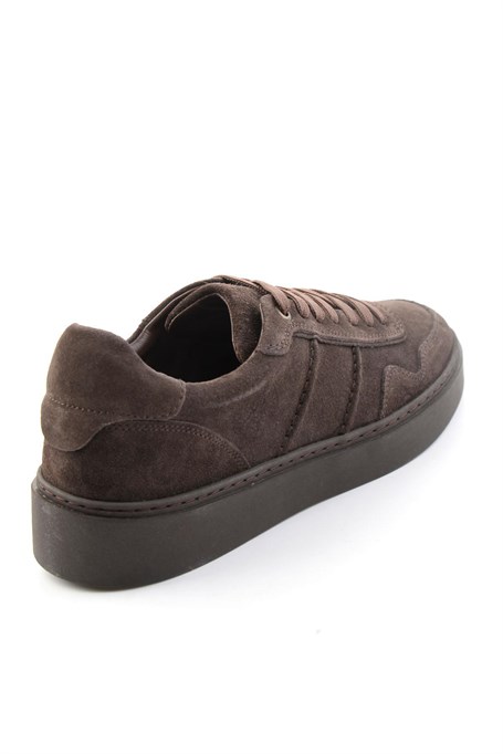 Kahve Süet Hakiki Deri Erkek Sneaker E01789045202