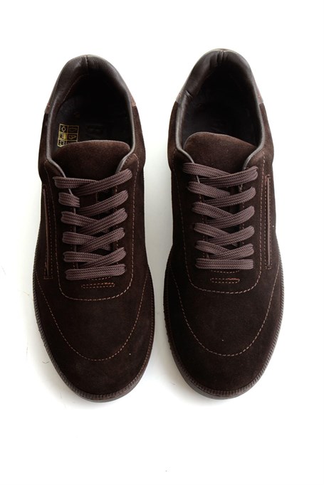 Kahve Süet Hakiki Deri Erkek Sneaker E01593000302