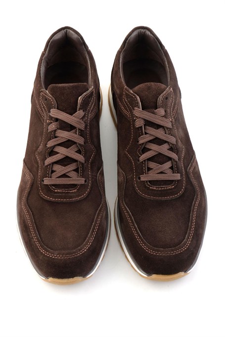 Kahve Süet Hakiki Deri Erkek Sneaker E01774003502