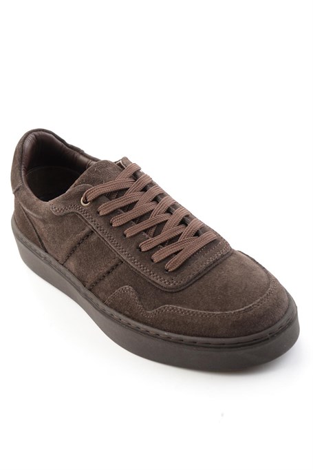 Kahve Süet Hakiki Deri Erkek Sneaker E01789045202