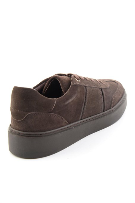 Kahve Süet Hakiki Deri Erkek Sneaker E01789045102
