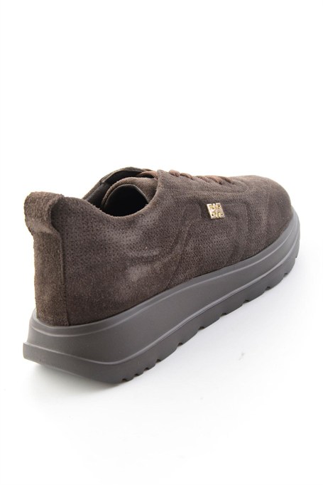 Kahve Süet Hakiki Deri Kadın Sneaker K01753000402