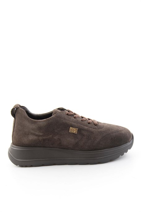 Kahve Süet Hakiki Deri Kadın Sneaker K01753000402