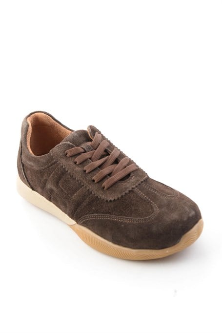 Kahve Süet Hakiki Deri Kadın Sneaker K01756111102