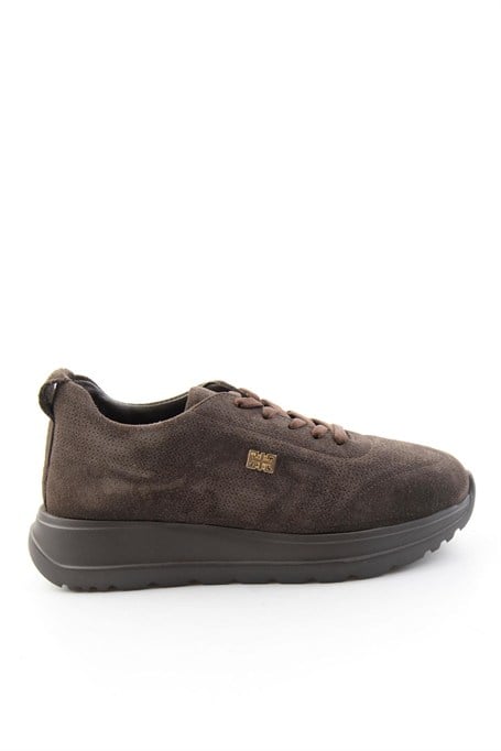 Kahve Süet Hakiki Deri Kadın Sneaker K01753000402