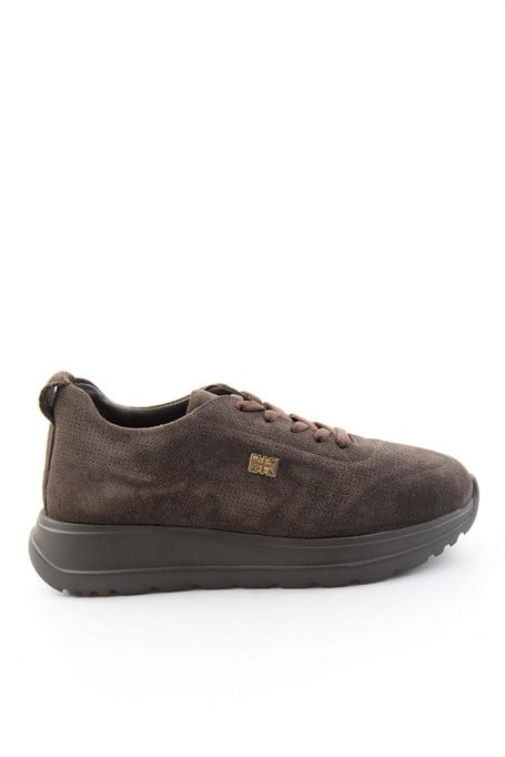 Kahve Süet Hakiki Deri Kadın Sneaker K01753000402