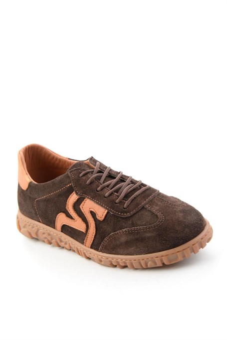 Kahve Süet Hakiki Deri Kadın Sneaker K01753005702