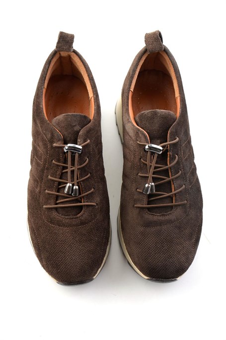 Kahve Süet Hakiki Deri Kadın Sneaker K01756709302