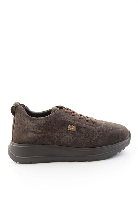 Kahve Süet Hakiki Deri Kadın Sneaker K01753000402