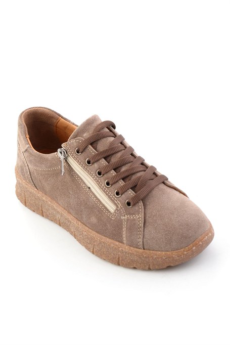 Kahve Süet Hakiki Deri Kadın Sneaker K01331200302