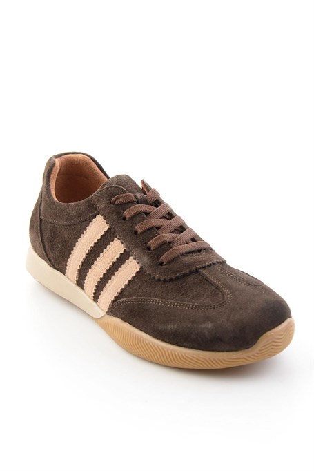 Kahve Süet Hakiki Deri Kadın Sneaker K01756705602