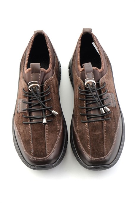 Kahve Süet Hakiki Deri Kadın Sneaker K01753000302