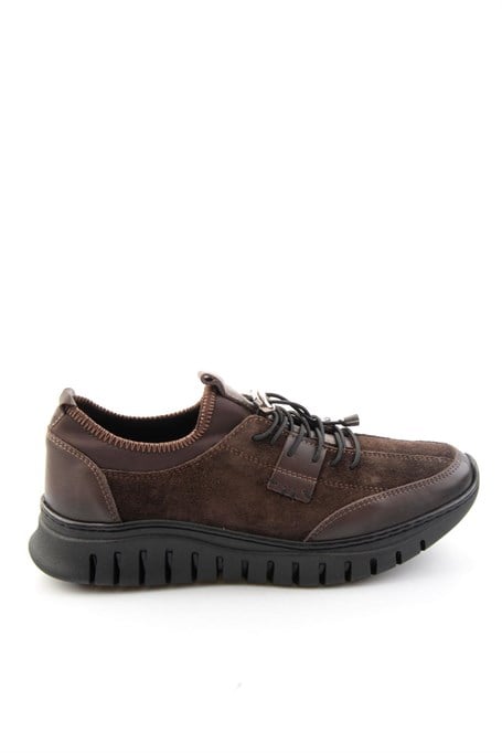 Kahve Süet Hakiki Deri Kadın Sneaker K01753000302