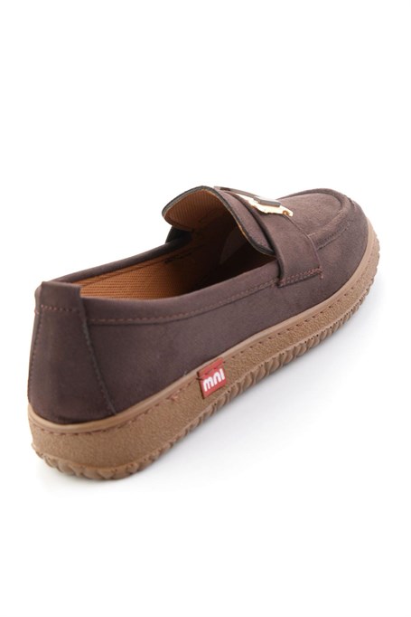 Kahve Süet  Kadın Loafer Ayakkabı K01536105472