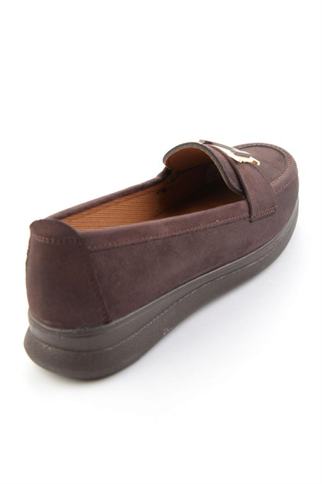 Kahve Süet  Kadın Loafer Ayakkabı K01536105972