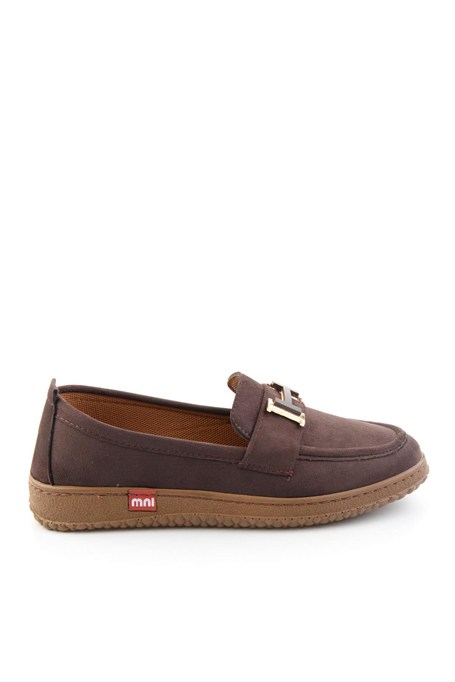 Kahve Süet  Kadın Loafer Ayakkabı K01536105472