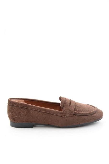 Kahve Süet  Kadın Loafer Ayakkabı K01745877072