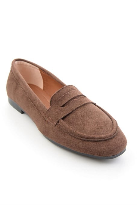 Kahve Süet  Kadın Loafer Ayakkabı K01745877072