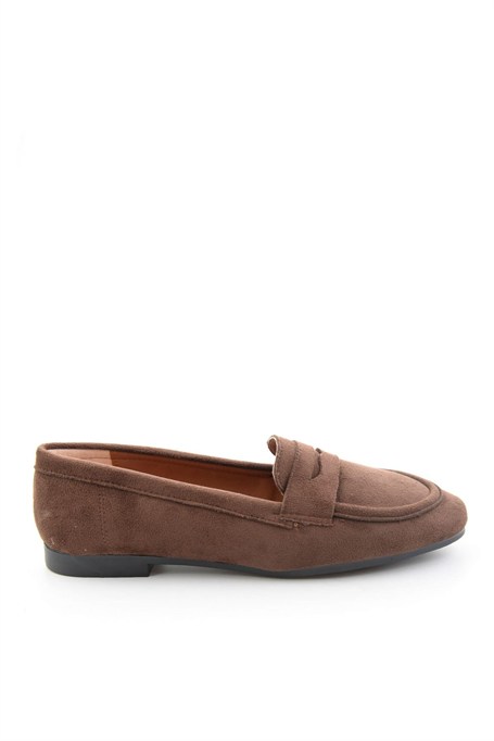 Kahve Süet  Kadın Loafer Ayakkabı K01745877072