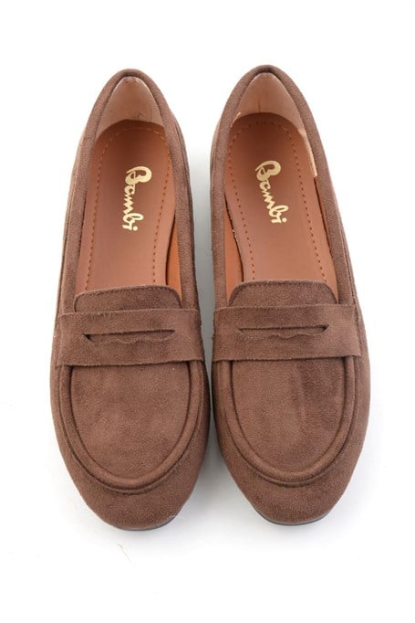 Kahve Süet  Kadın Loafer Ayakkabı K01745877072