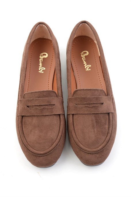 Kahve Süet  Kadın Loafer Ayakkabı K01745877072
