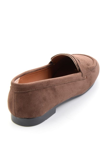 Kahve Süet  Kadın Loafer Ayakkabı K01745877072