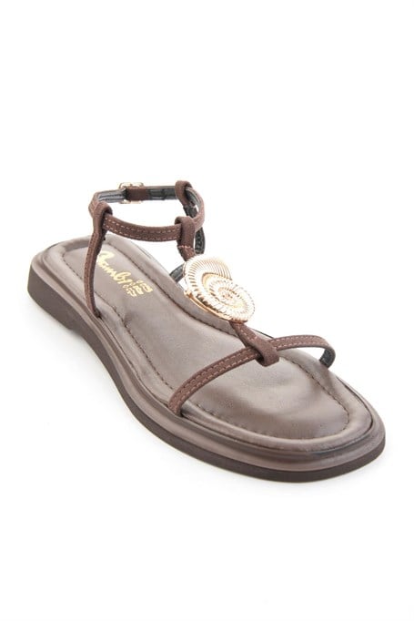 Kahve Süet  Kadın Sandalet K05606037272