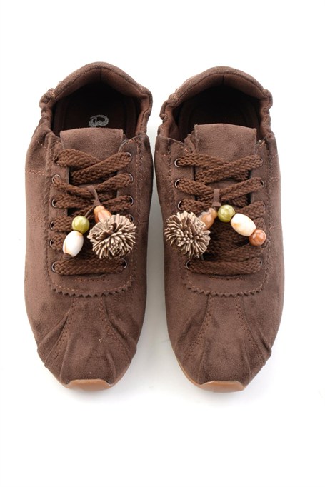Kahve Süet  Kadın Sneaker K01235044572