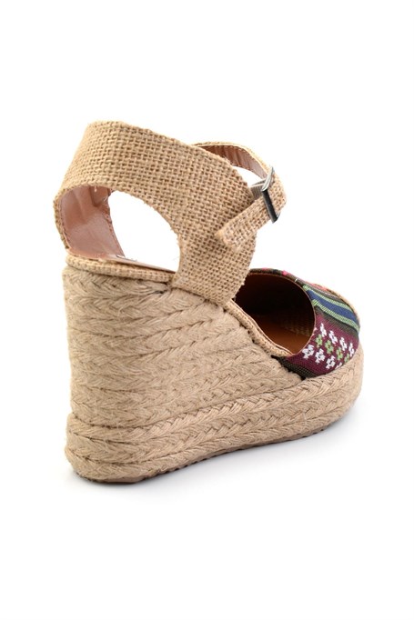 Kilim Desenli  Kadın Espadril K01874414604