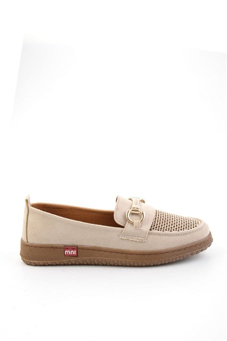 Krem Süet  Kadın Loafer Ayakkabı K01536105272