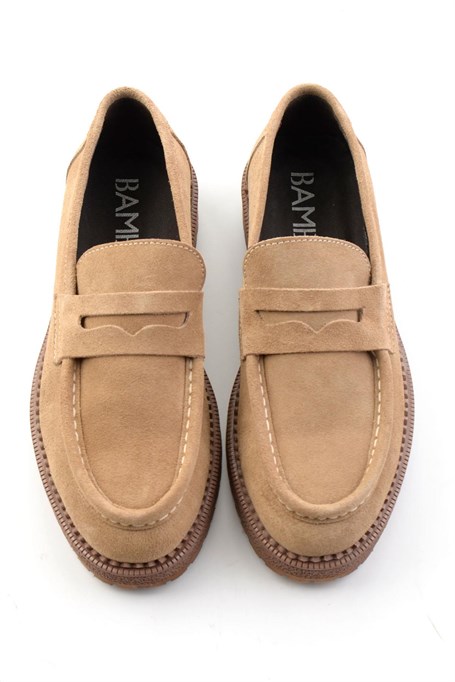 Kum Süet Hakiki Deri Erkek Loafer Ayakkabı E01698634102