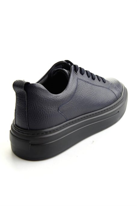 Lacivert Floter Hakiki Deri Erkek Sneaker E01089009540