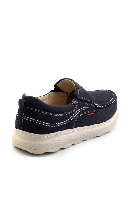 Lacivert Hakiki Deri Erkek Loafer Ayakkabı E01076880201