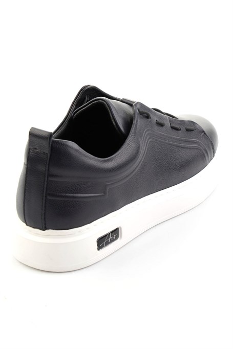 Lacivert Hakiki Deri Erkek Sneaker E01700178003