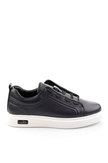 Lacivert Hakiki Deri Erkek Sneaker E01700178003