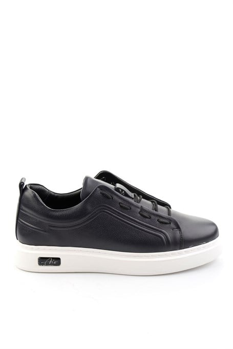 Lacivert Hakiki Deri Erkek Sneaker E01700178003