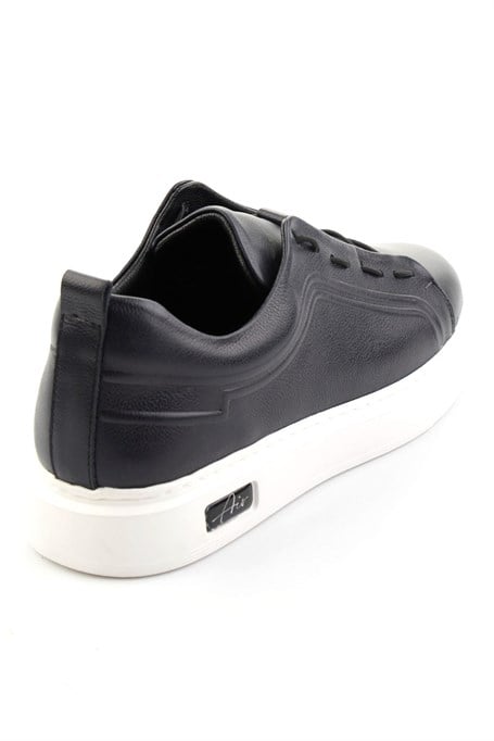 Lacivert Hakiki Deri Erkek Sneaker E01700178003