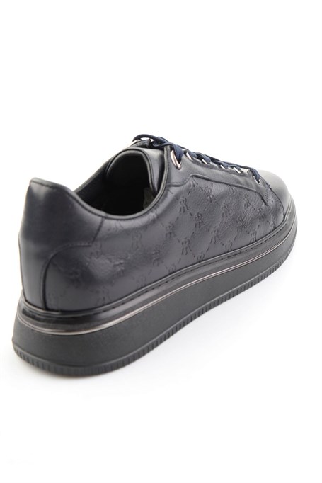 Lacivert Hakiki Deri Erkek Sneaker E01398023103