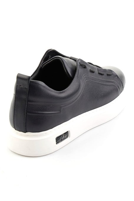 Lacivert Hakiki Deri Erkek Sneaker E01700178003